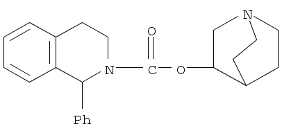 2(1H)-Isoquinolinecarboxylic acid, 3,4-dihydro-1-phenyl-, 1-azabicyclo[2.2.2]oct-3-yl ester